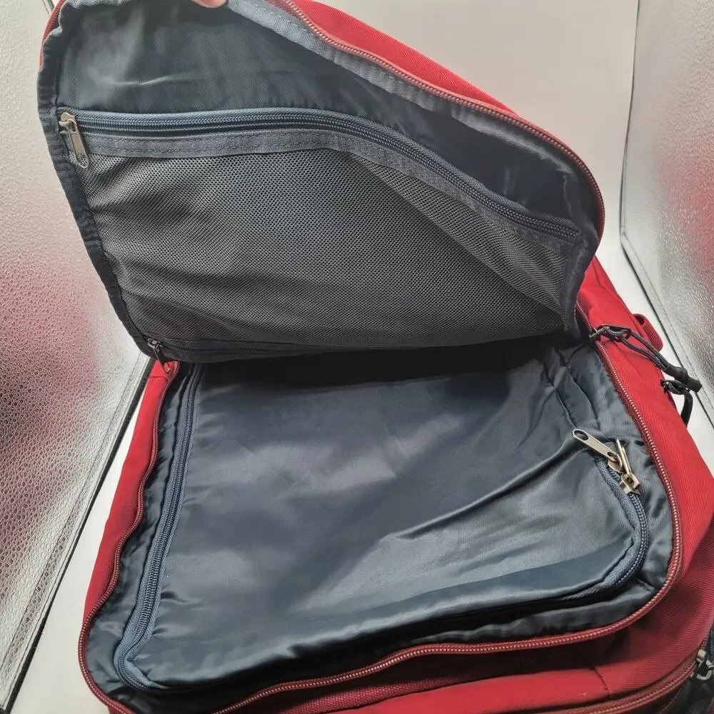 Hynes Eagle Red Travel Backpack Carry On 44L Laptop Bag New With Tags
